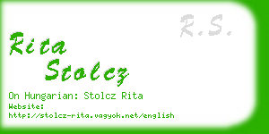 rita stolcz business card